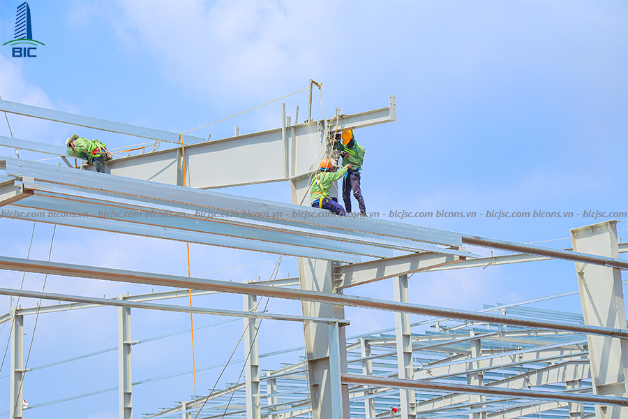 Construction and Installation of Steel Structure Factory Project Viet My Dong Nai
