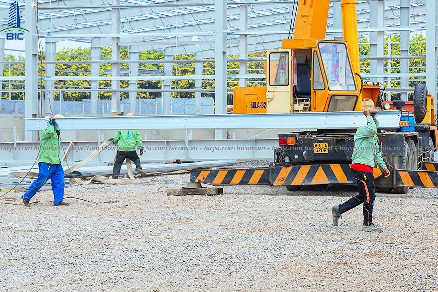 Construction and Installation of Steel Structure Factory Project Viet My Dong Nai