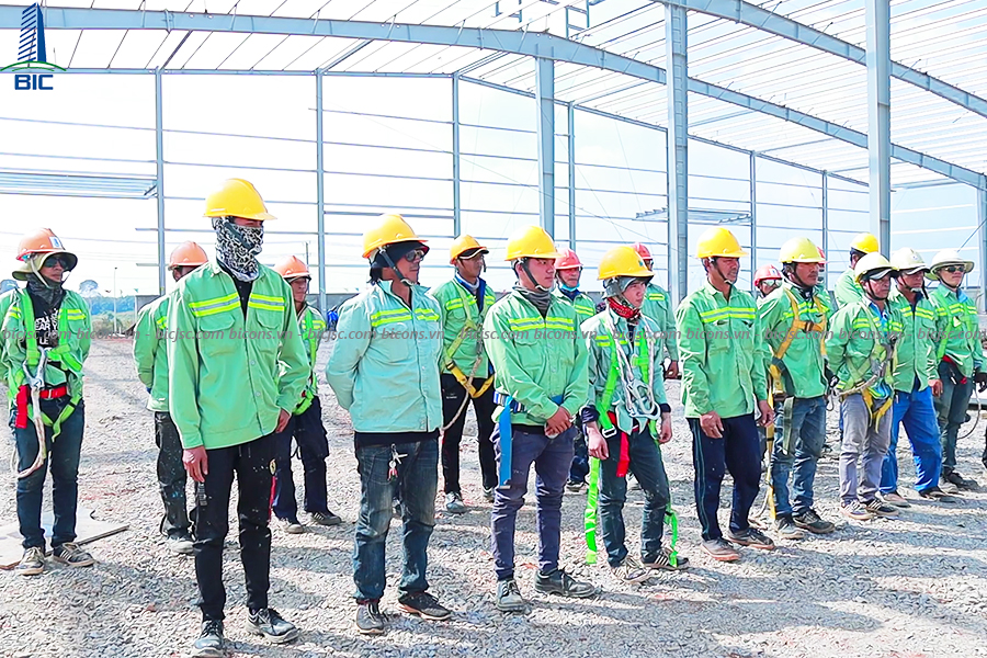 Construction and Installation of Steel Structure Factory Project Viet My Dong Nai