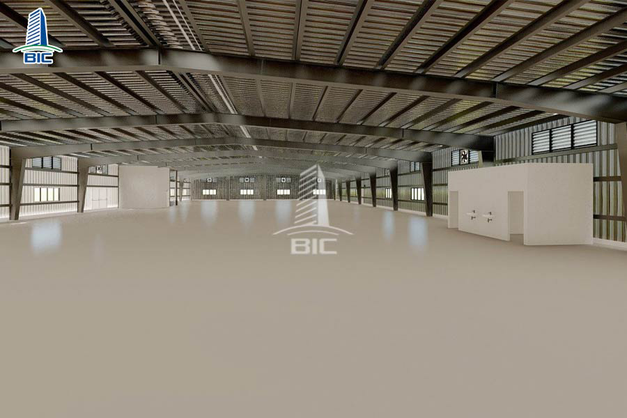 các mẫu thiết kế nhà xưởng 1000m2