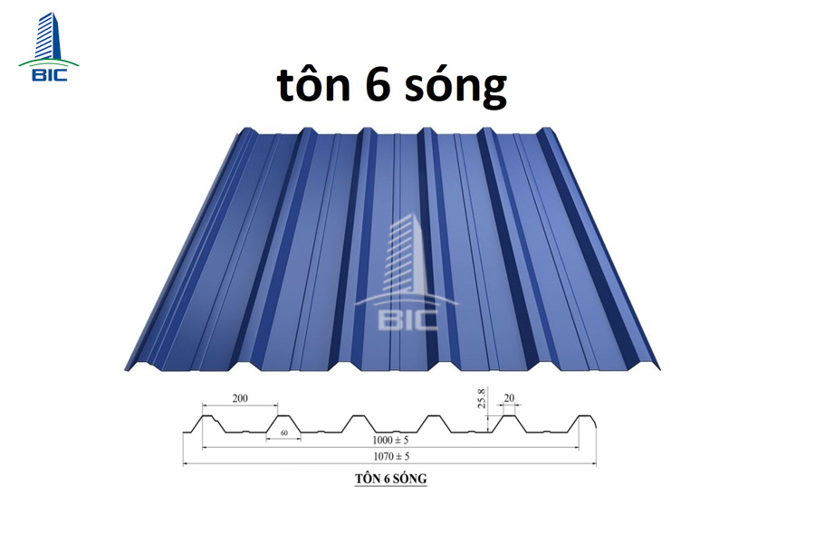 tôn 6 sóng