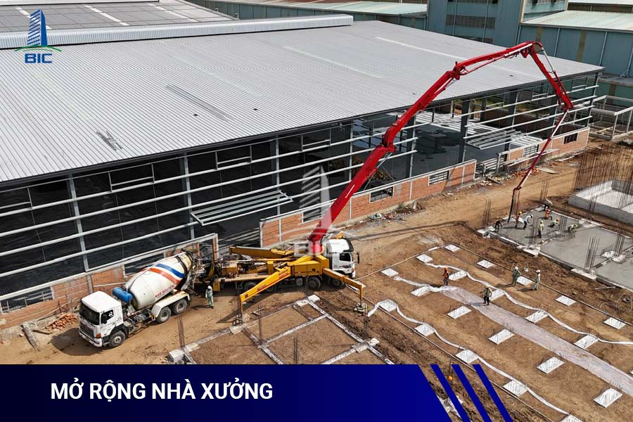 mở rộng nhà xưởng