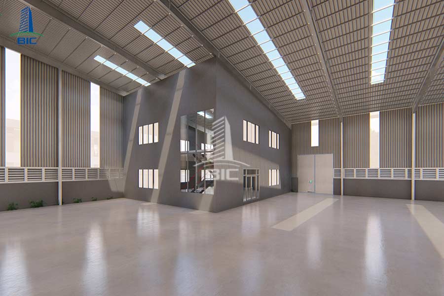 thiết kế nhà xưởng 200m2