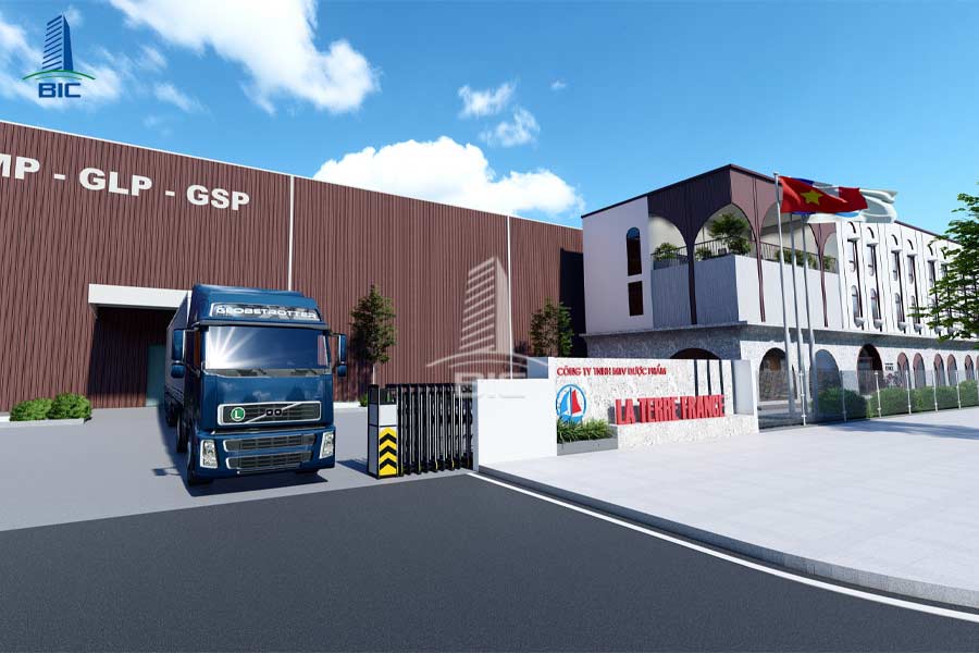 thiết kế nhà xưởng kết hợp văn phòng