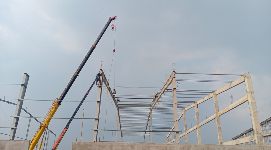 CONSTRUCTION MEASURES INDUSTRIAL STEEL FACTORY