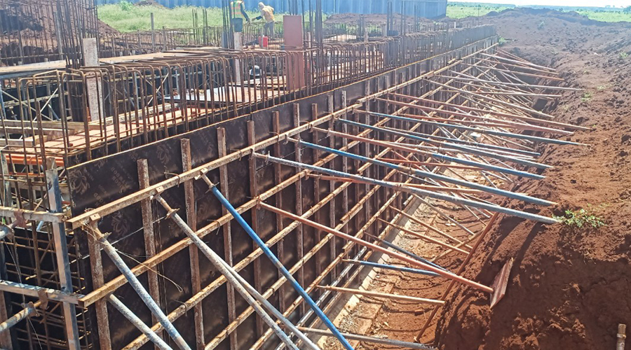 STEEL DISTRIBUTION OF PILES AND STRUCTURE