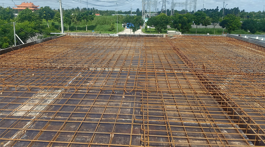 BỐ TRÍ THÉP Ô SÀN 5x5m TRONG NHÀ XƯỞNG CÔNG NGHIỆP