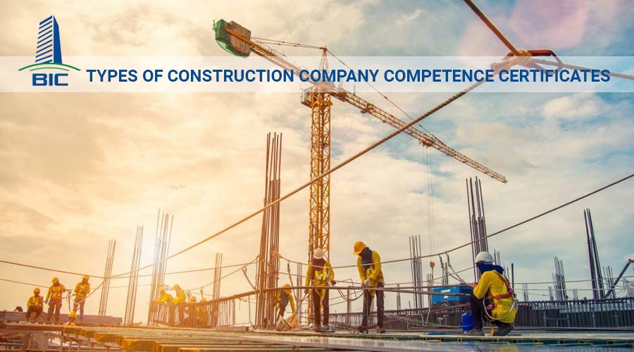 Types of Construction Company Competence Certificates