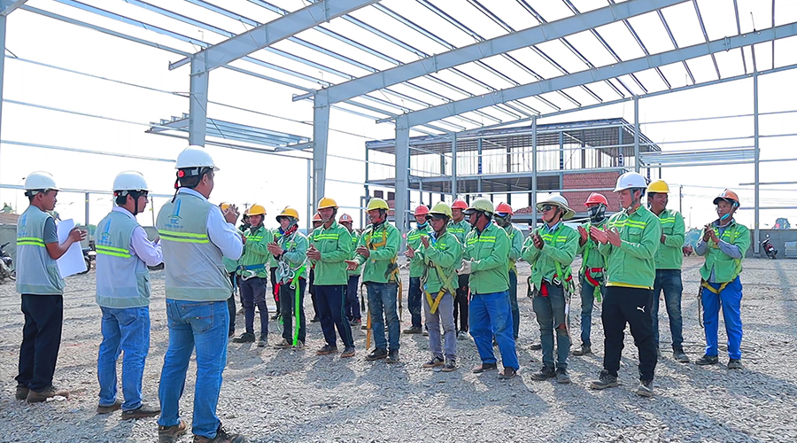 Construction and Installation of Steel Structure Factory Project Viet My Dong Nai